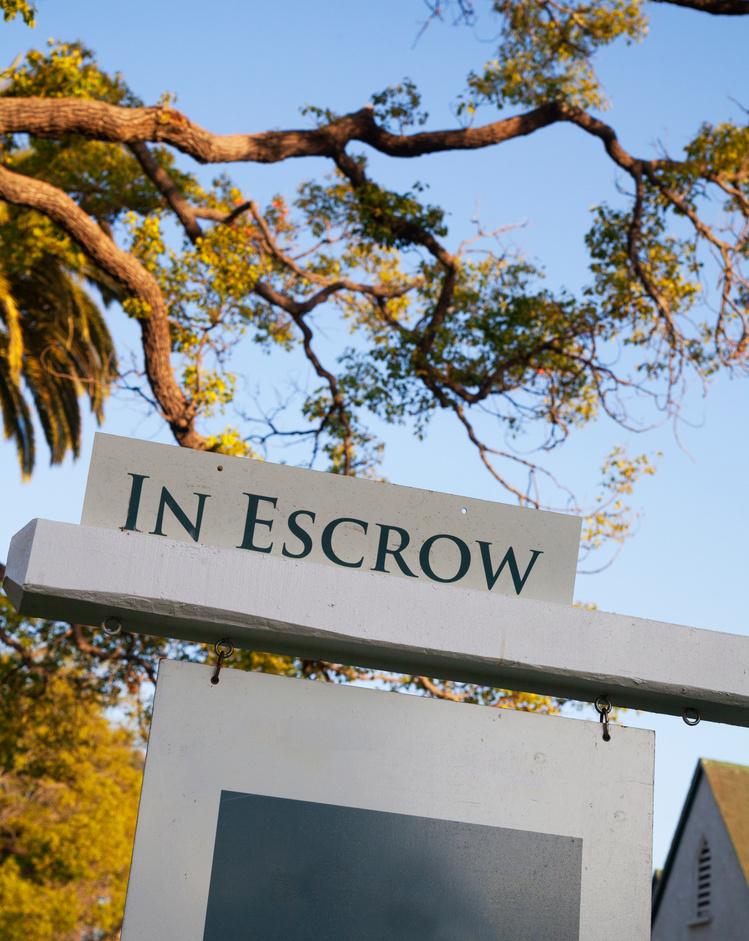 In Escrow sign